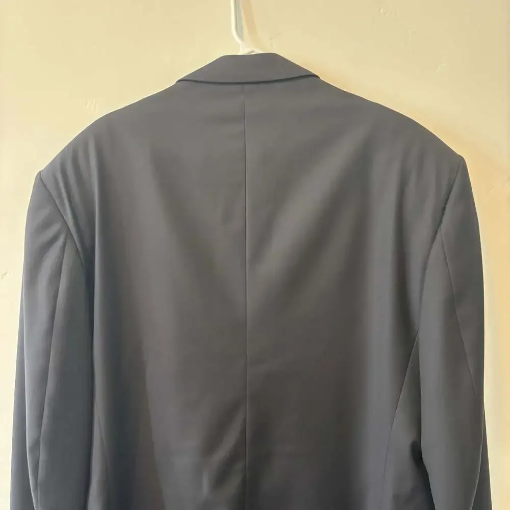 Gianni Manzoni Tendenza Black Blazer, 48, Angelico Super 140s Wool Made in Italy